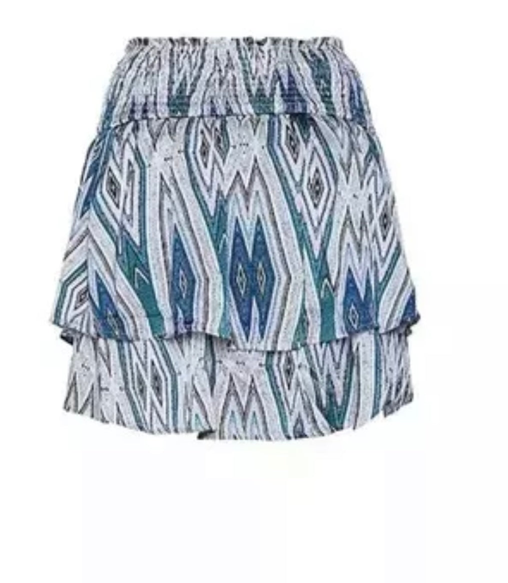 Sisters Point Ethnic Printed Mini Frill Skirt Size L RRP £24