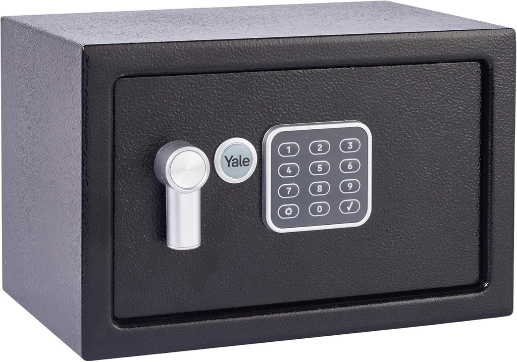 Yale Small Value Safe, Digital Keypad, LED Light Indicators, Steel Locking Bolts, Emergency Override Key