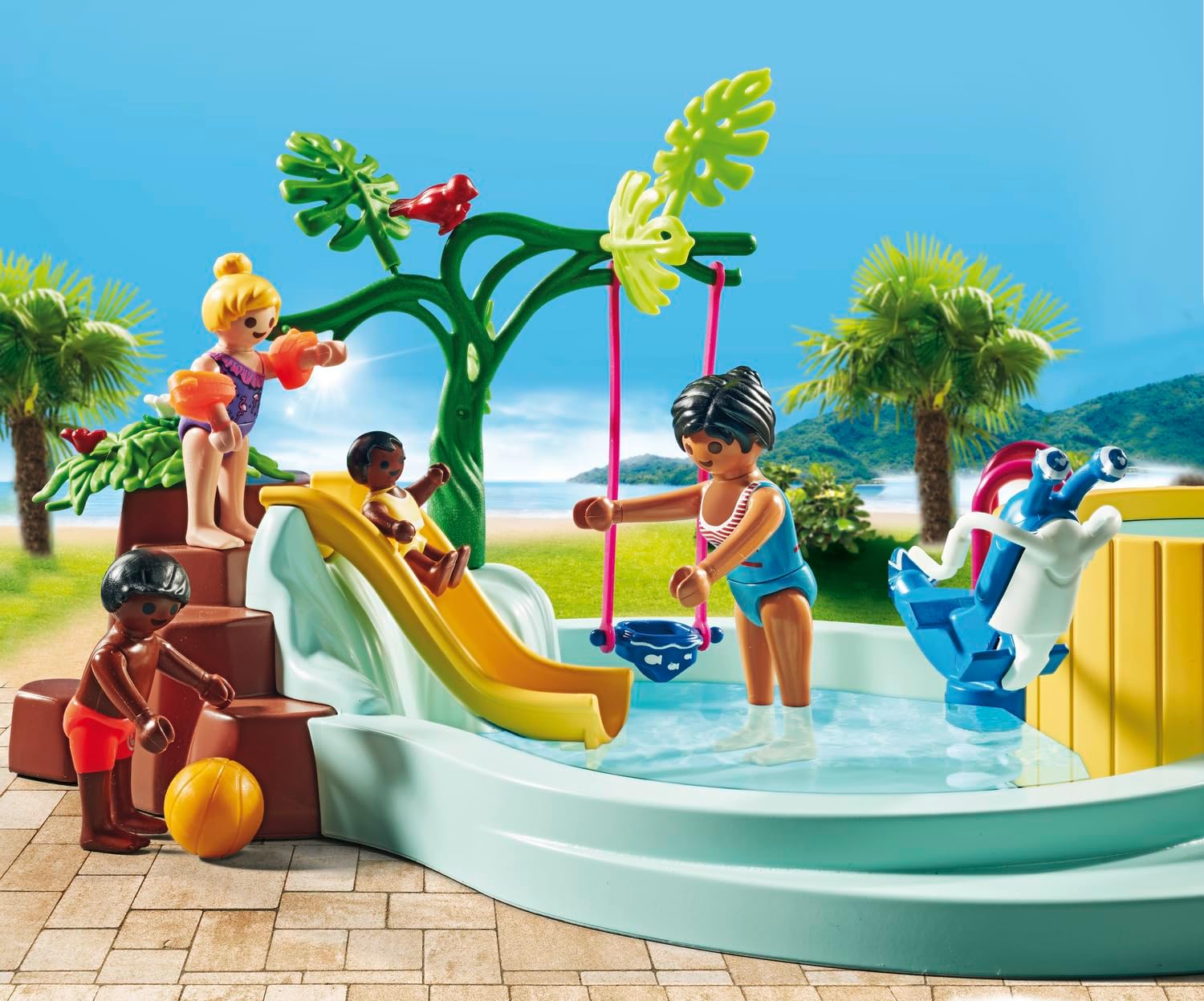 PLAYMOBIL 71529 myLife Promo Pack: Children's pool with whirlpool, Water Fun In The Paddling Pool 4+