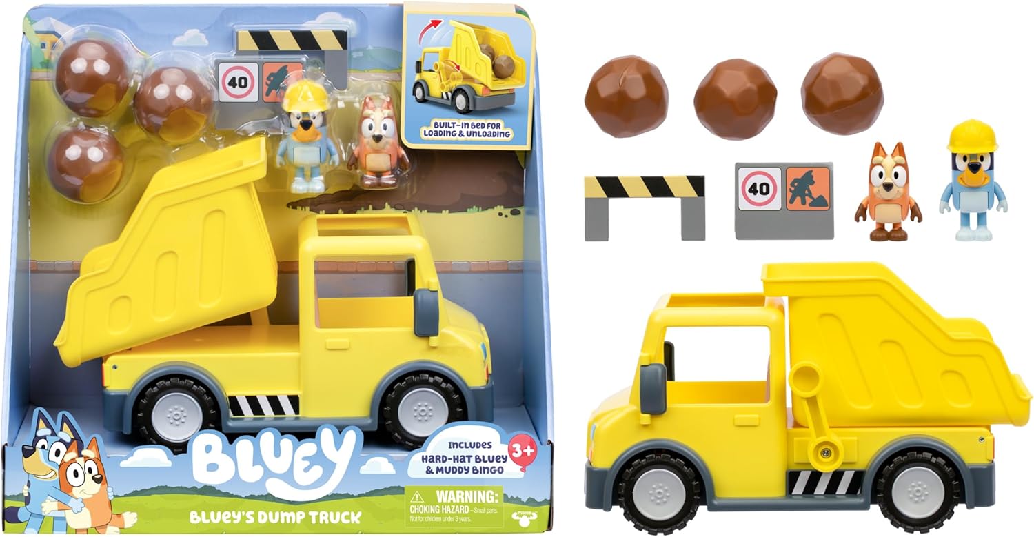 Bluey Dump Truck, With Load and Unload Feature