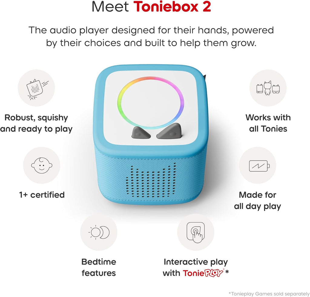 Sky Blue Toniebox 2 Starter Set with Creative Tonie Rubie