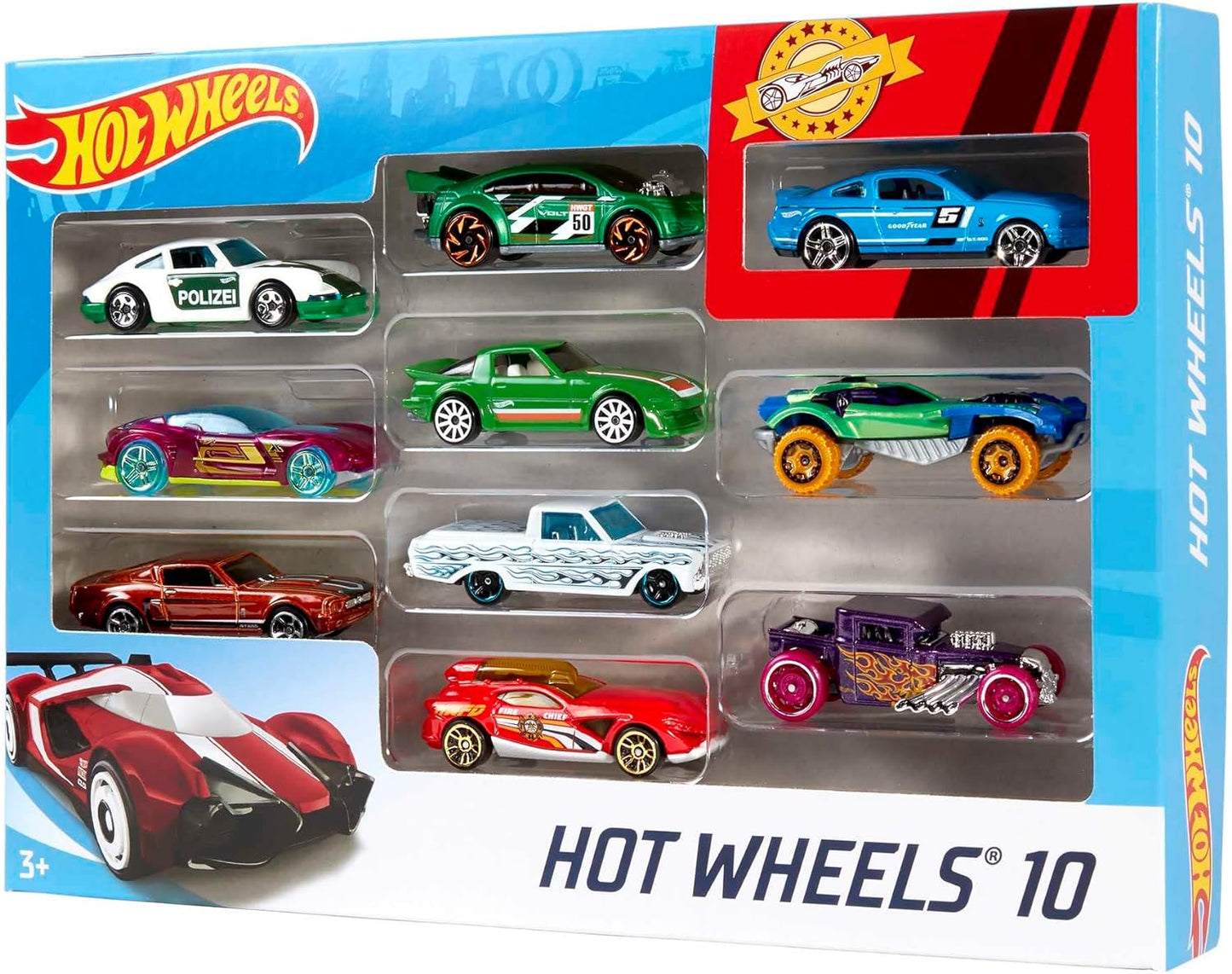 Hot Wheels Toy Cars Set Of 10 (Styles May Vary)