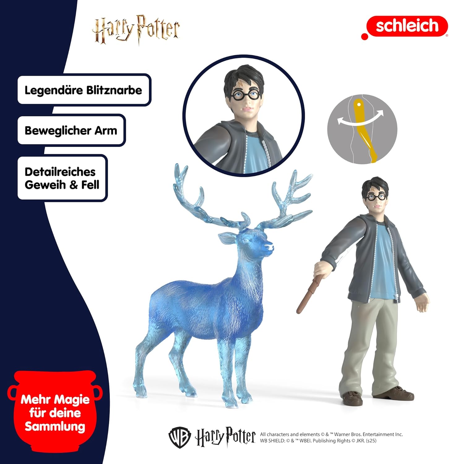 Harry Potter - 2PC Harry Potter and Patronus Stag Figurines - Wizarding World Collectible Figures