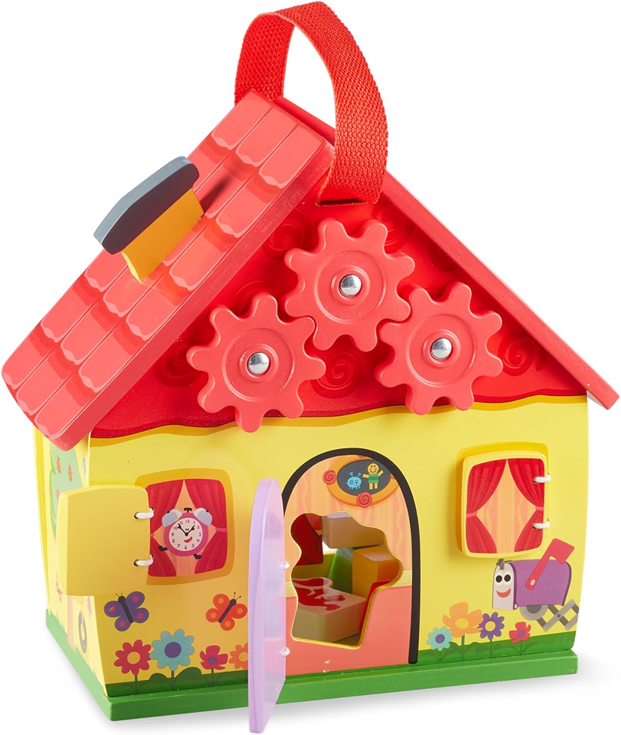 Melissa & Doug Blue's Clues & You! Wooden Take-Along House Shape Sorter 18m+