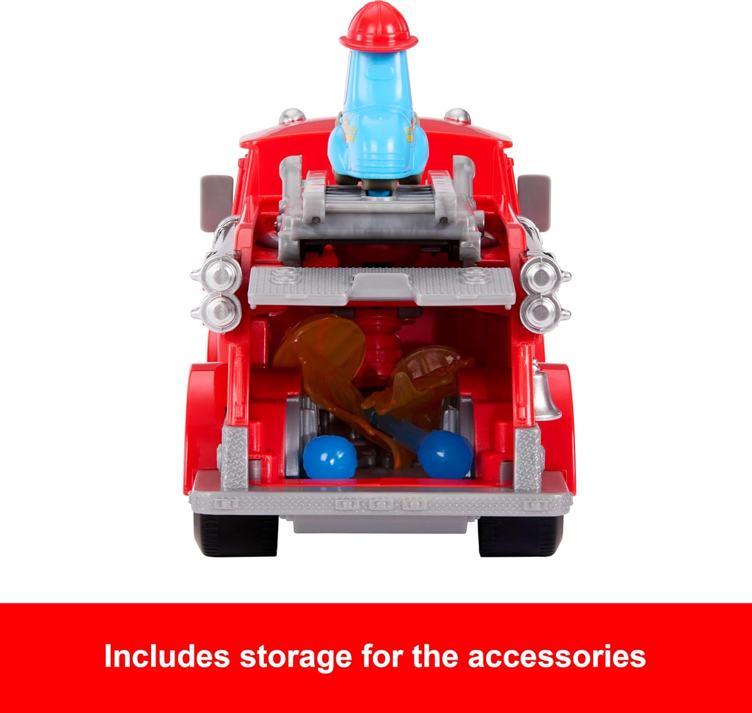 Mattel Disney and Pixar Cars Toy Firetruck, Radiator Springs Race & Rescue Fire Fighting Red & Guido