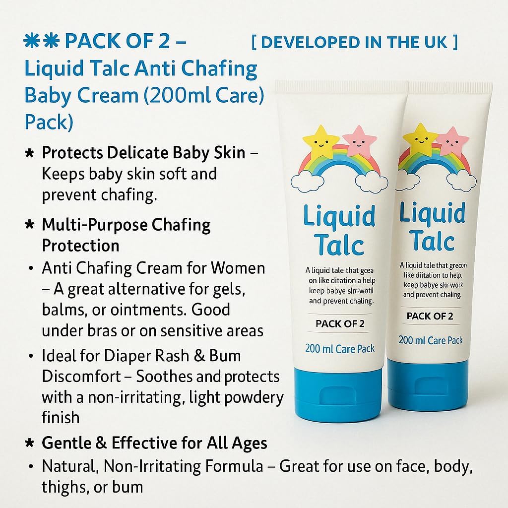 XBC Liquid Talc Baby Body Lotion 200ml (2 Pack)