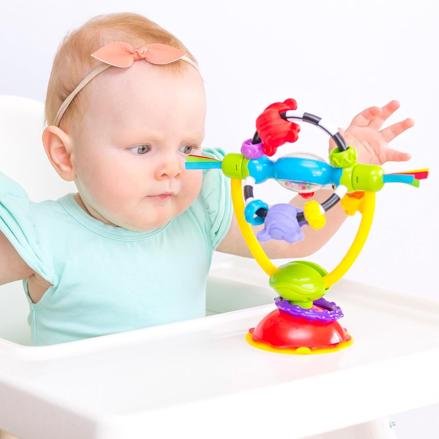 Playgro Baby High Chair Spinning Toy with Rattle and Suction Cup 6m+
