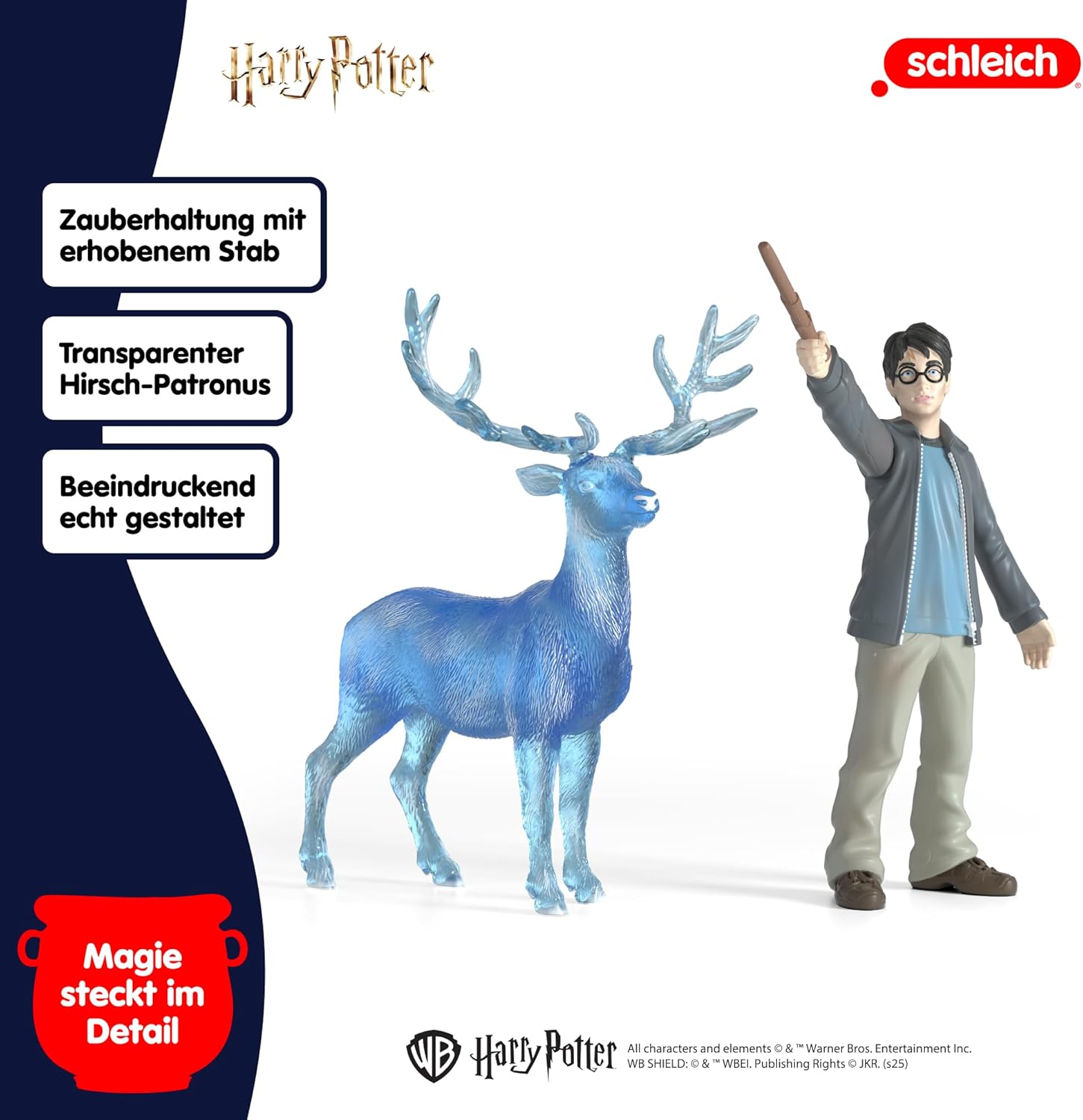 Harry Potter - 2PC Harry Potter and Patronus Stag Figurines - Wizarding World Collectible Figures