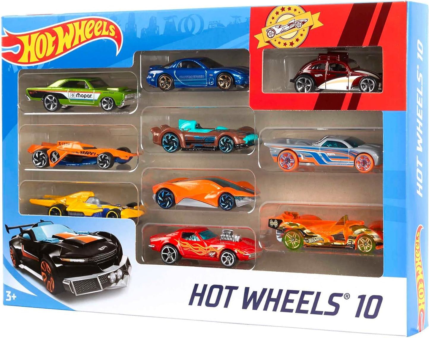 Hot Wheels Toy Cars Set Of 10 (Styles May Vary)