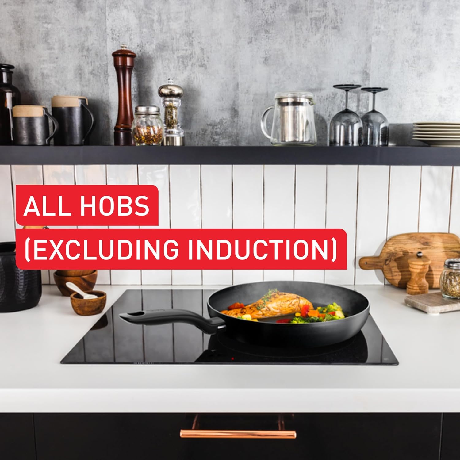 Titanium Essential Frying Pans & Saucepan 4pc Set