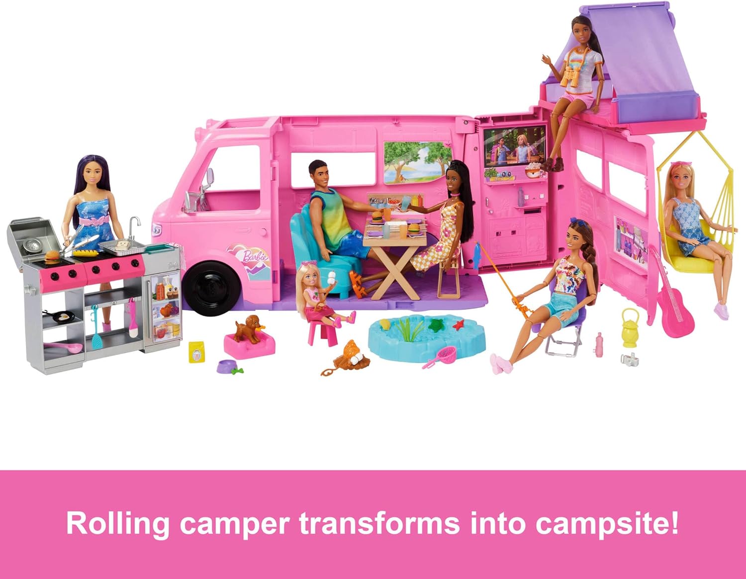 Barbie Dream Camper Playset & 60+ Accessories 3+