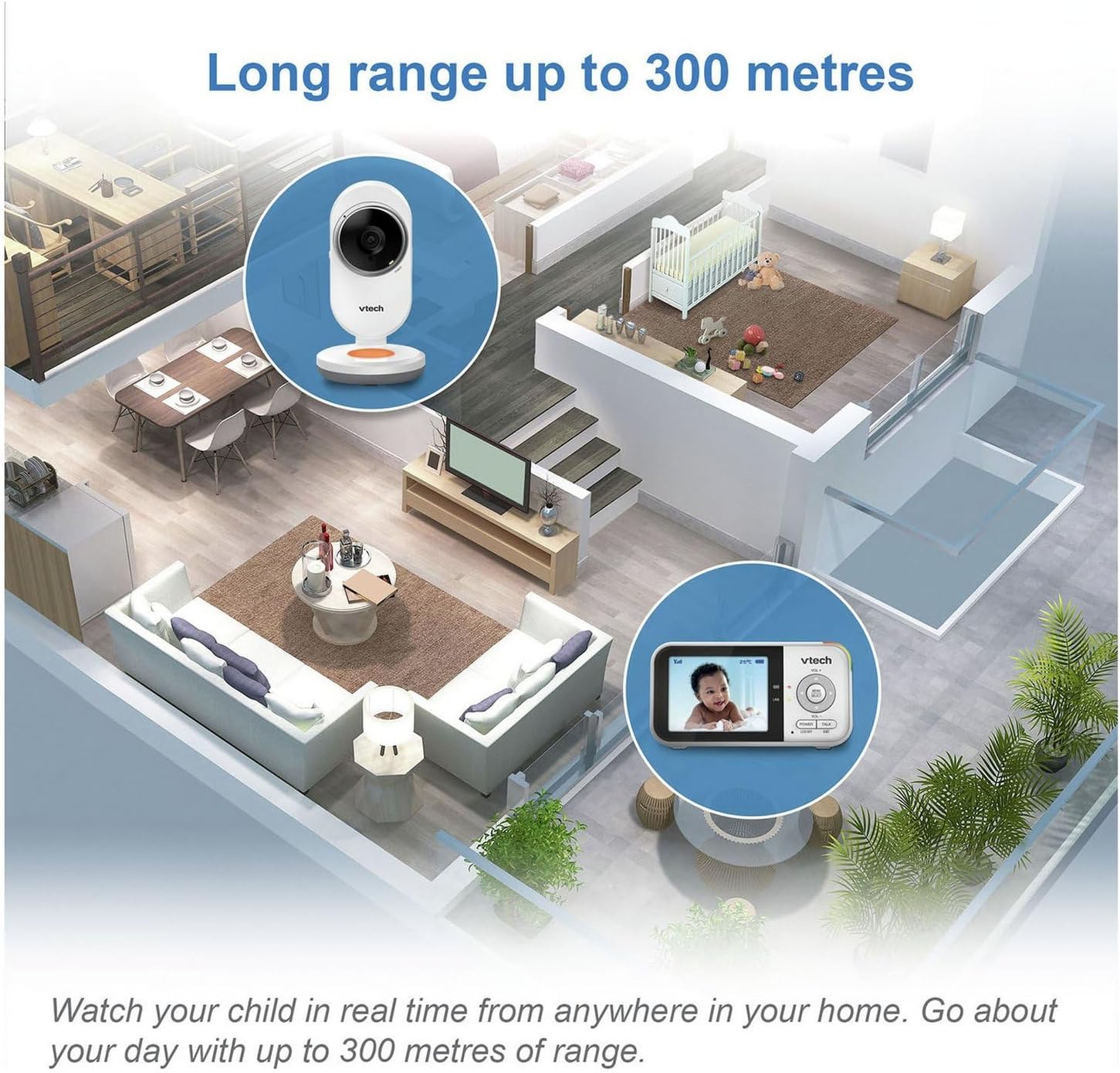 VTech Full 2.8inch Colour Video Baby Monitor Night Light