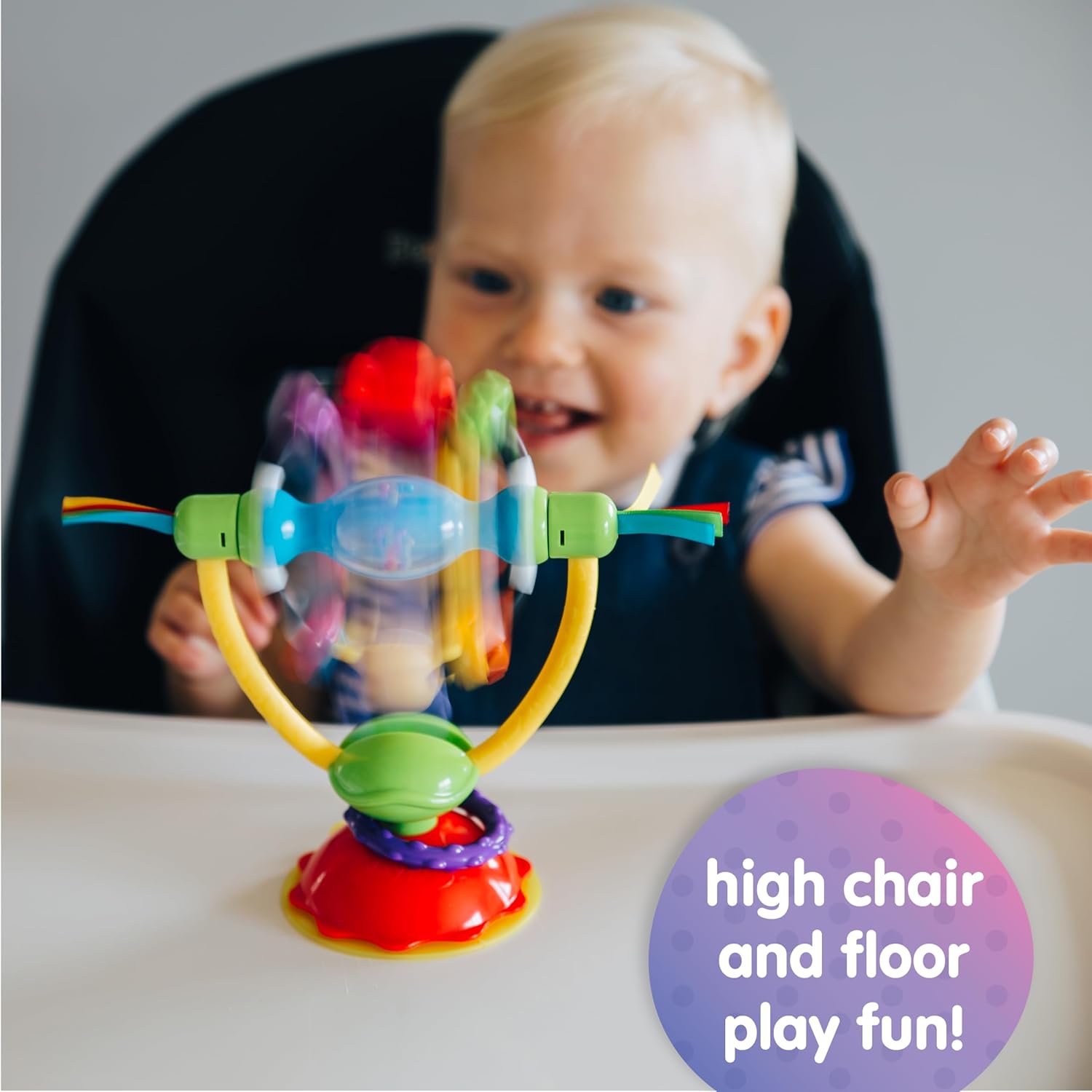 Playgro Baby High Chair Spinning Toy with Rattle and Suction Cup 6m+