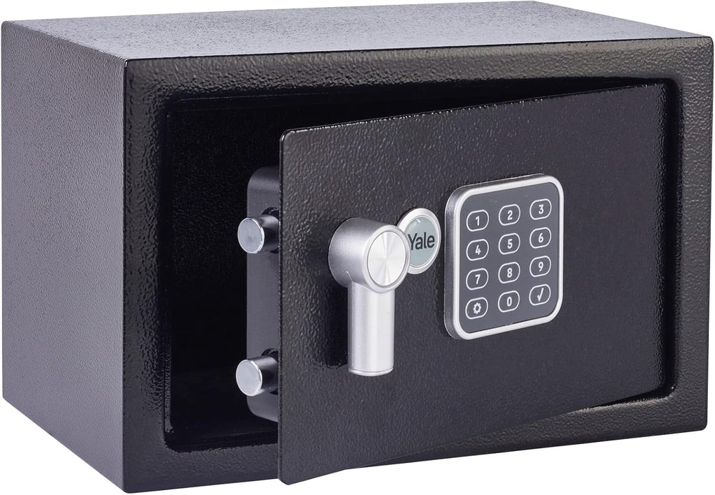 Yale Small Value Safe, Digital Keypad, LED Light Indicators, Steel Locking Bolts, Emergency Override Key