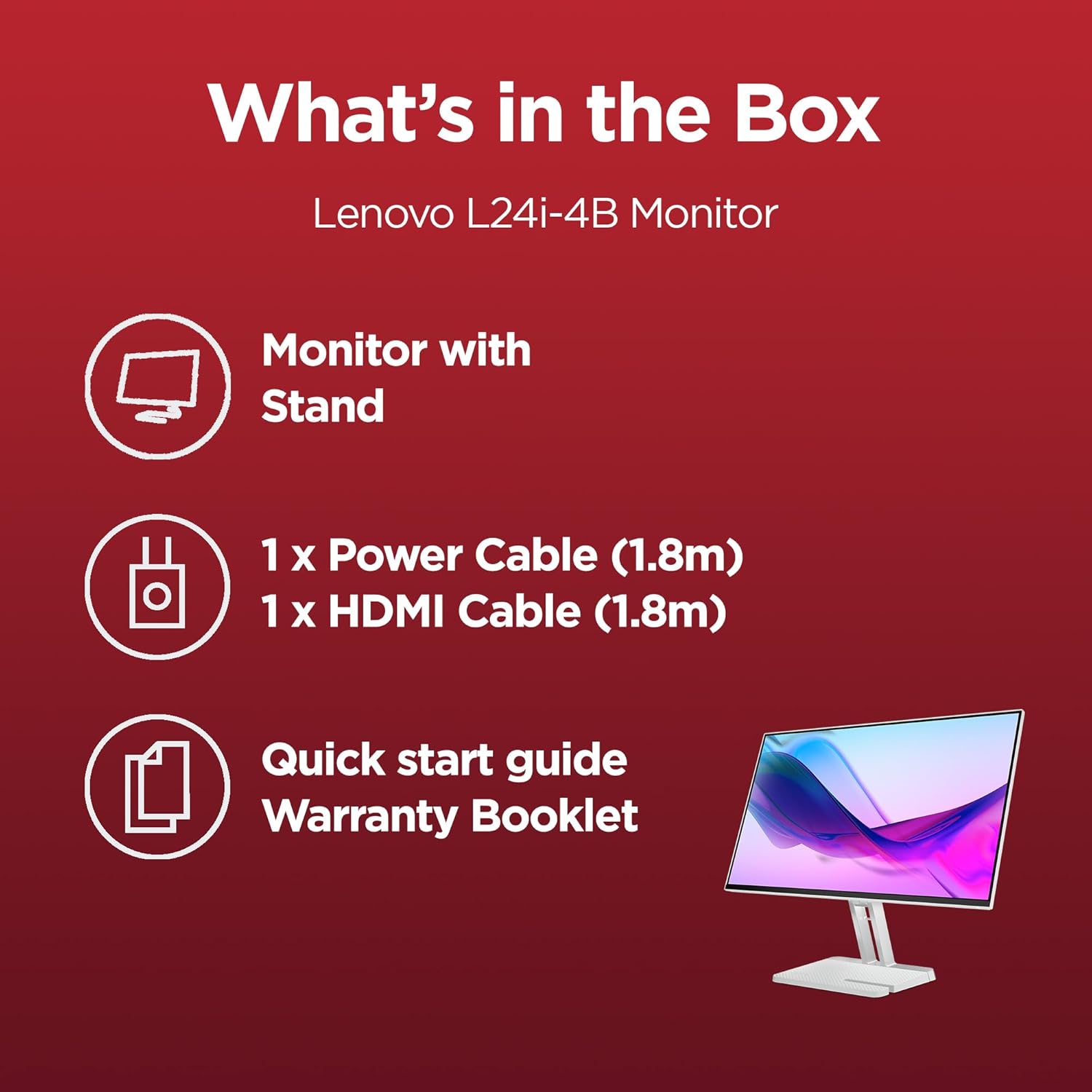 Lenovo L24i-4B 24 Inch PC Monitor