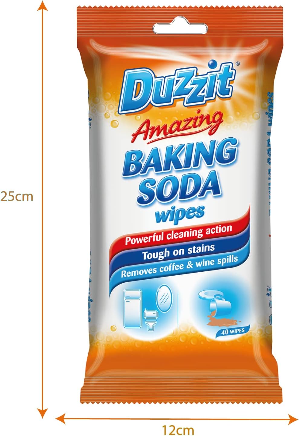 Duzzit Amazing Baking Soda 40 Wipes (2 Pack)