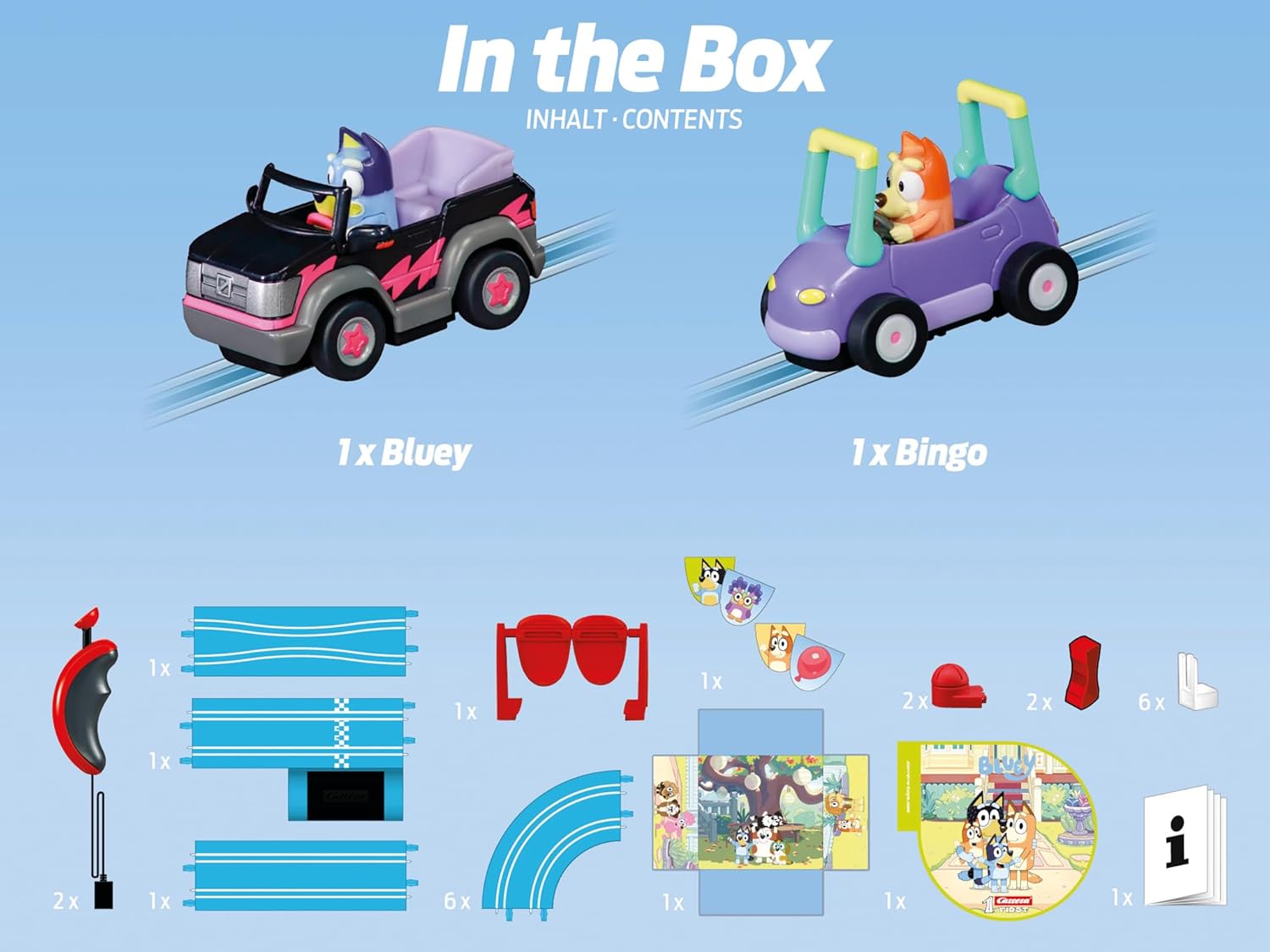 Carrera First Bluey - Let's Go FIRST Slot Racing Track 3+