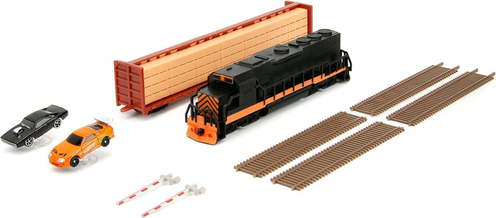Fast & Furious Final Race Train Nano Scene & 2 1.65" Die-Cast Cars