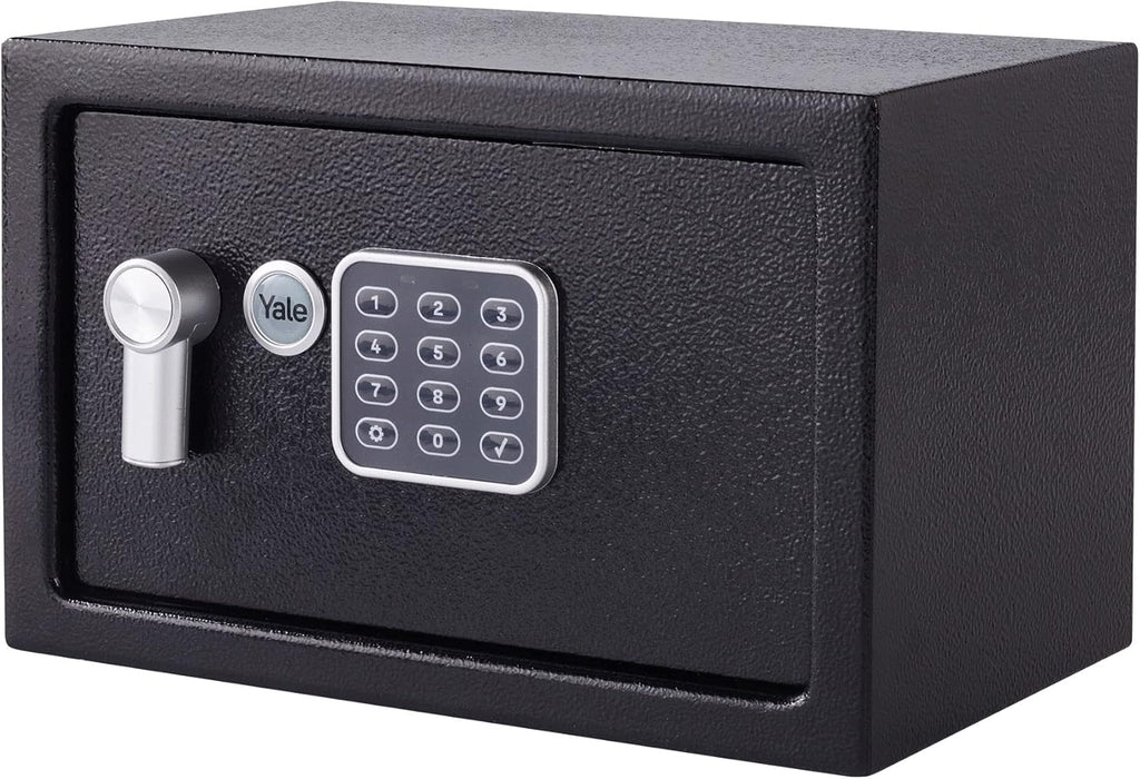 Yale Small Value Safe, Digital Keypad, LED Light Indicators, Steel Locking Bolts, Emergency Override Key