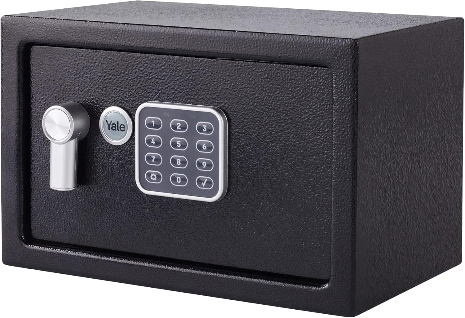 Yale Small Value Safe, Digital Keypad, LED Light Indicators, Steel Locking Bolts, Emergency Override Key