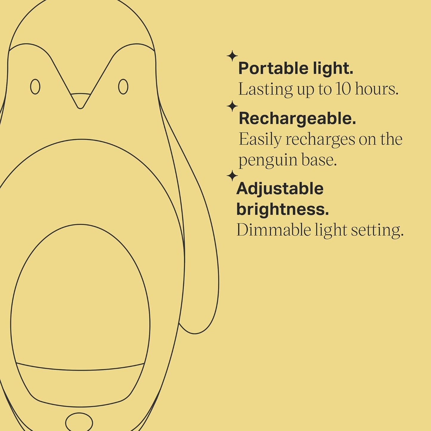 Tommee Tippee 2-In-1 Portable Penguin Night Light