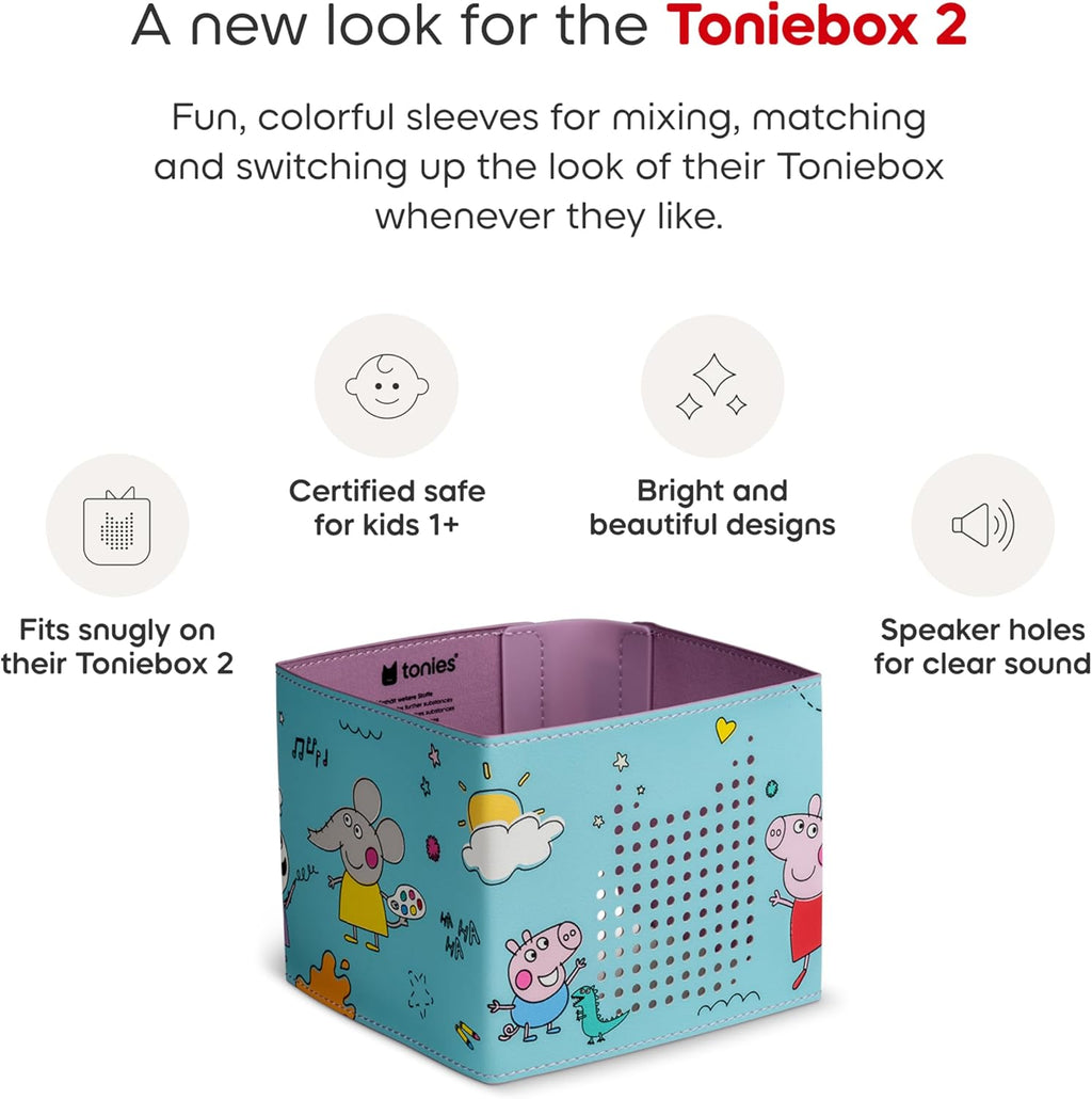 Tonies Sleeve - Decorative Wrap for Toniebox 2 - Peppa Pig