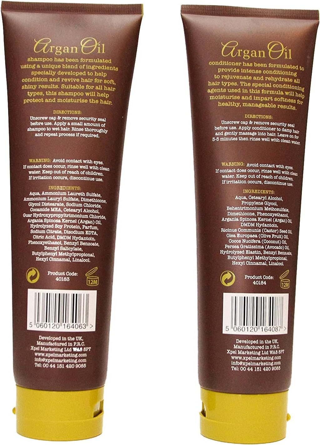 Argan Oil Shampoo & Conditioner 300ml