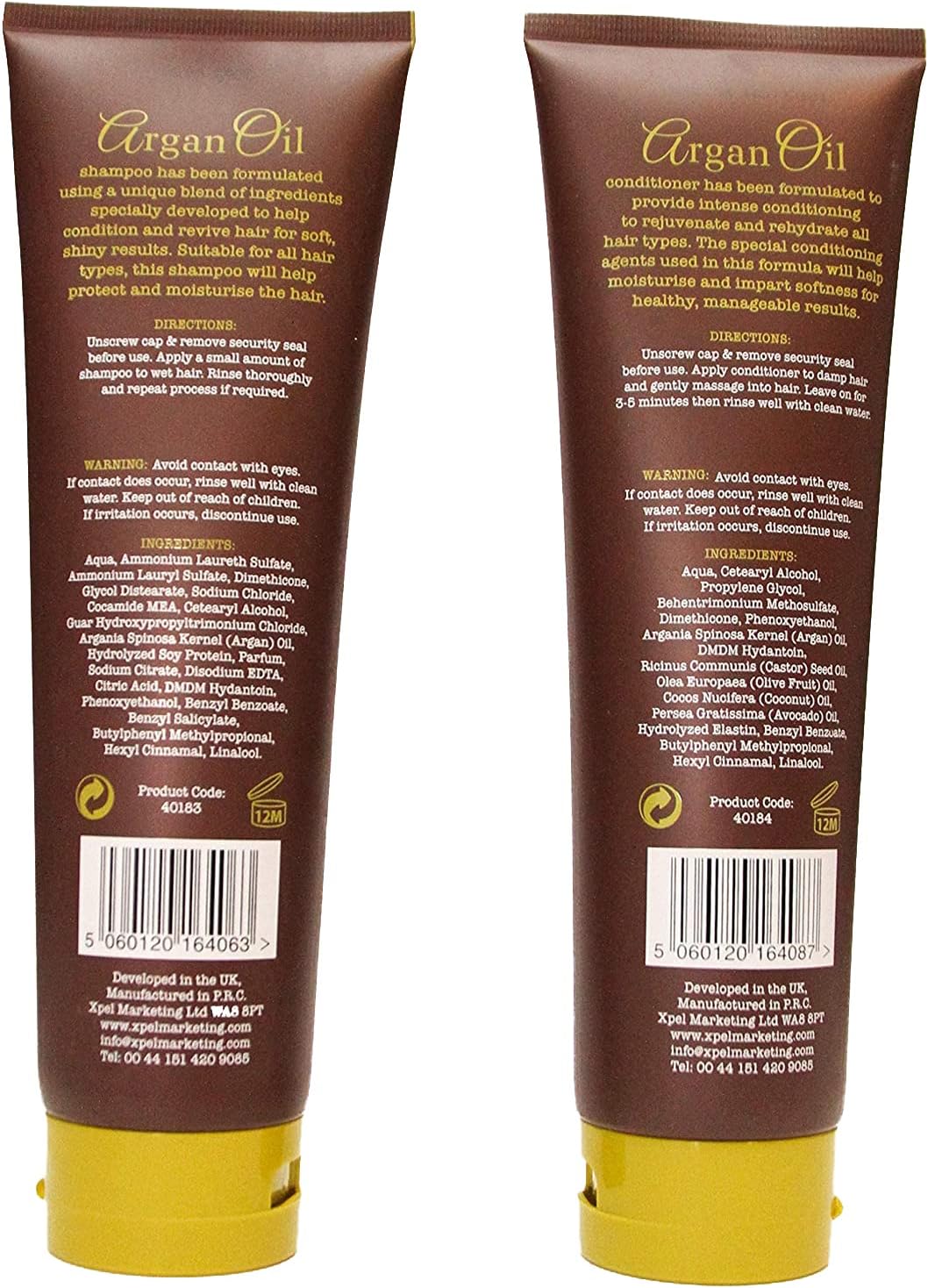 Argan Oil Shampoo & Conditioner 300ml