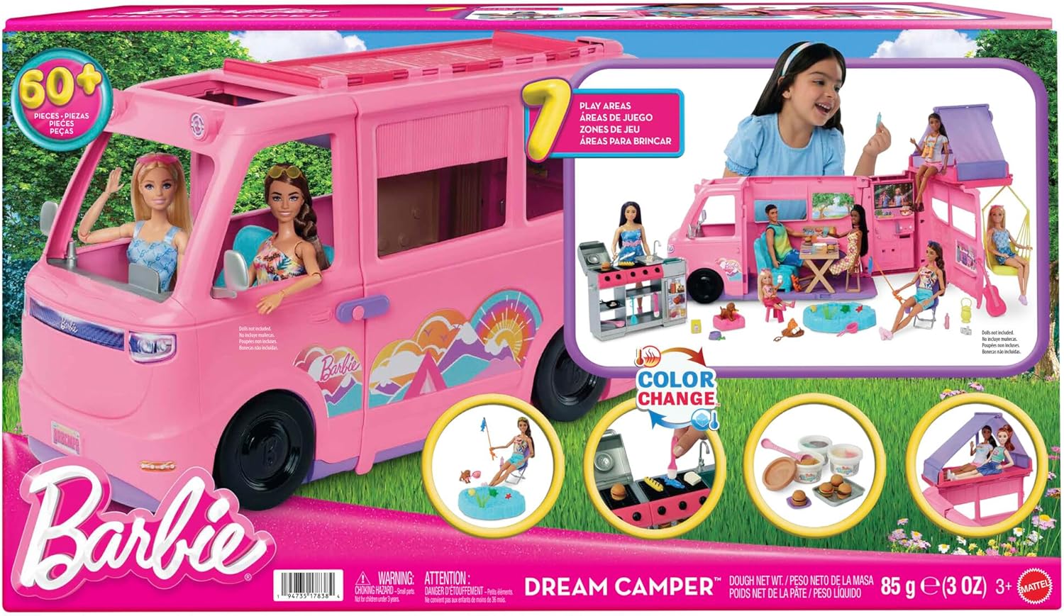 Barbie Dream Camper Playset & 60+ Accessories 3+