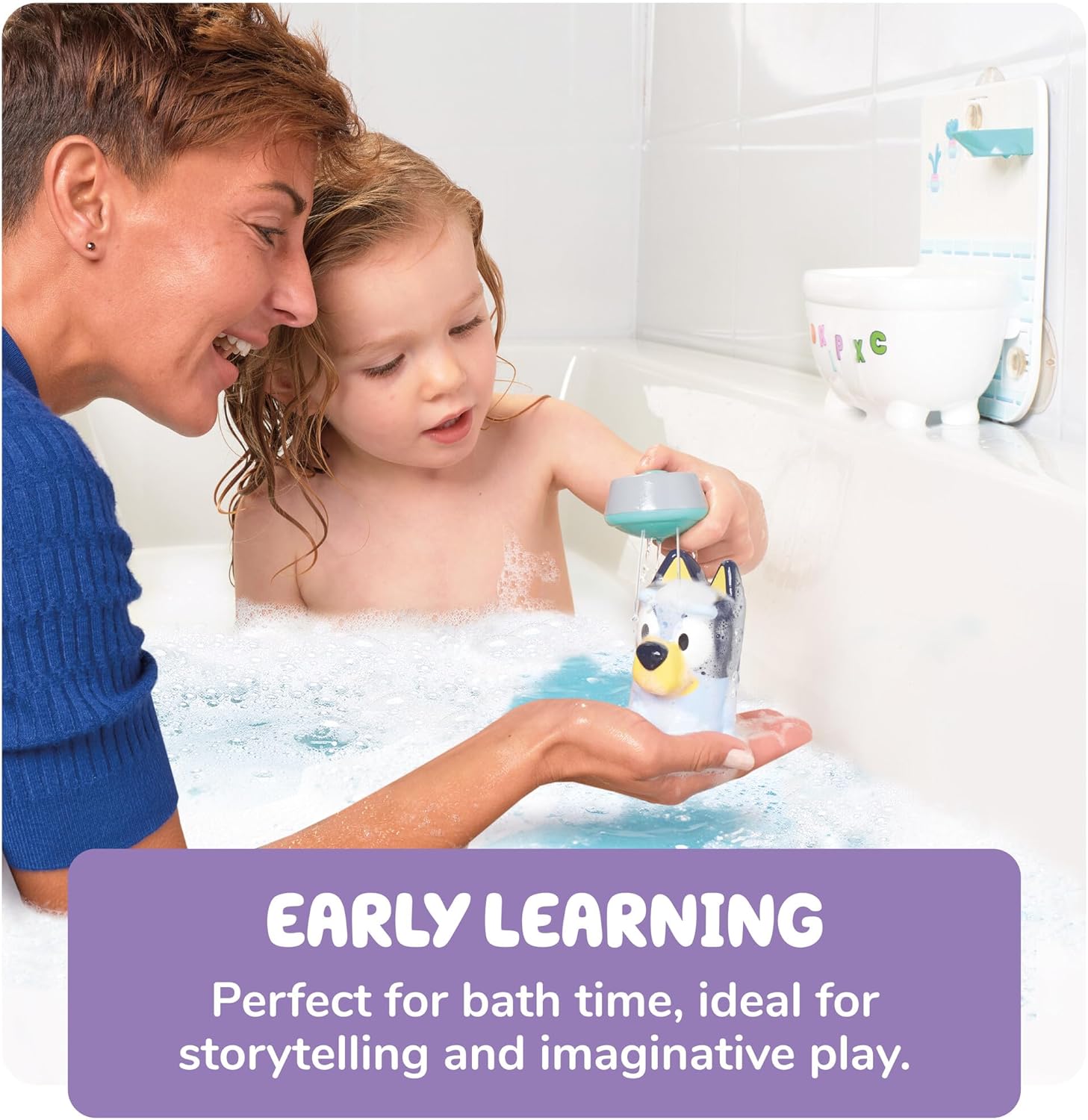Toomies Shower & Scrub Bluey Bath Toy 18m+