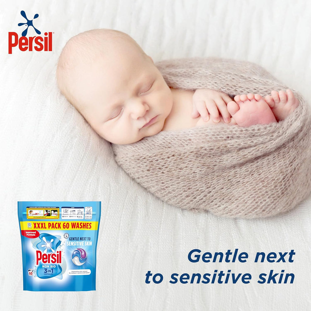 Persil Non Bio 3 in 1 Washing Capsules 60 Washes