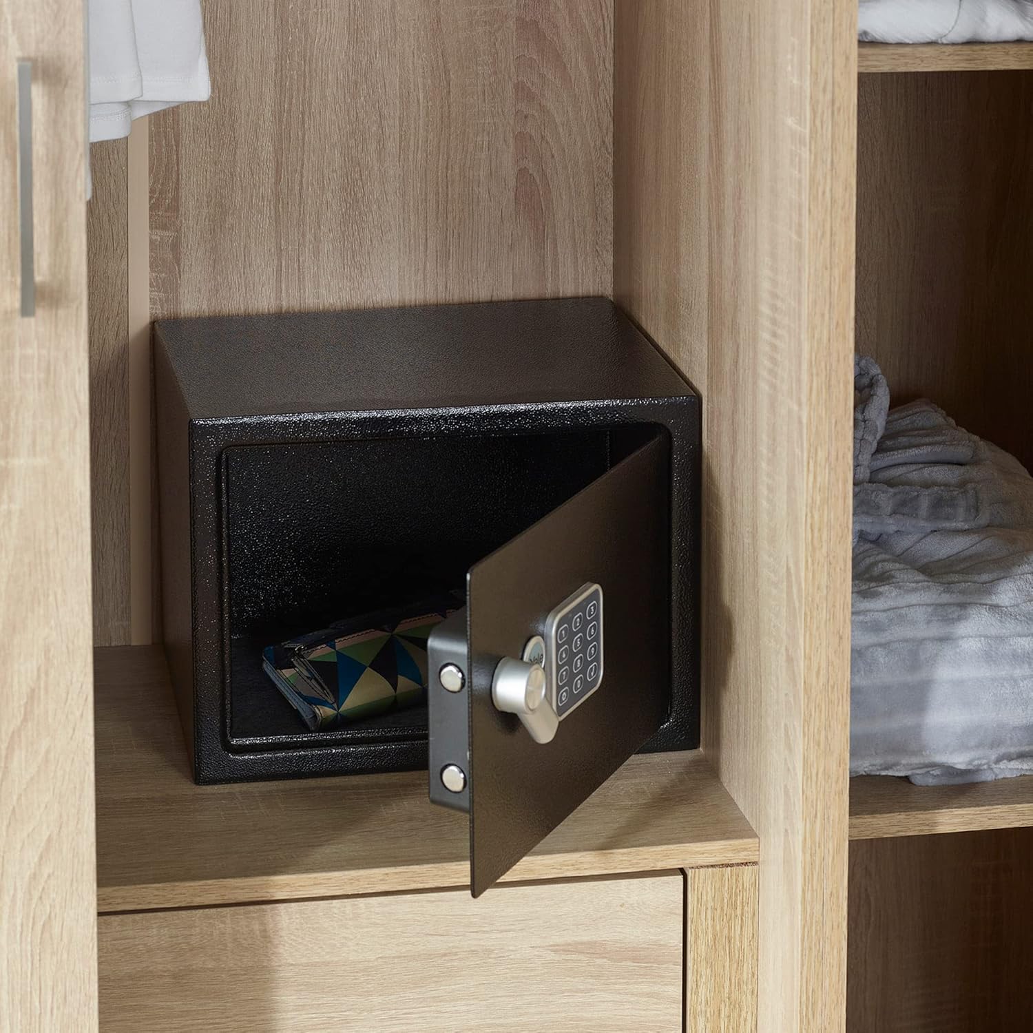 Yale Small Value Safe, Digital Keypad, LED Light Indicators, Steel Locking Bolts, Emergency Override Key