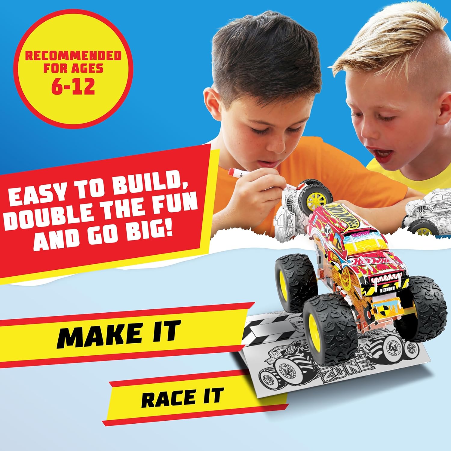 Hot Wheels Toyz Make Your Own Monster Truck 6-12 Years