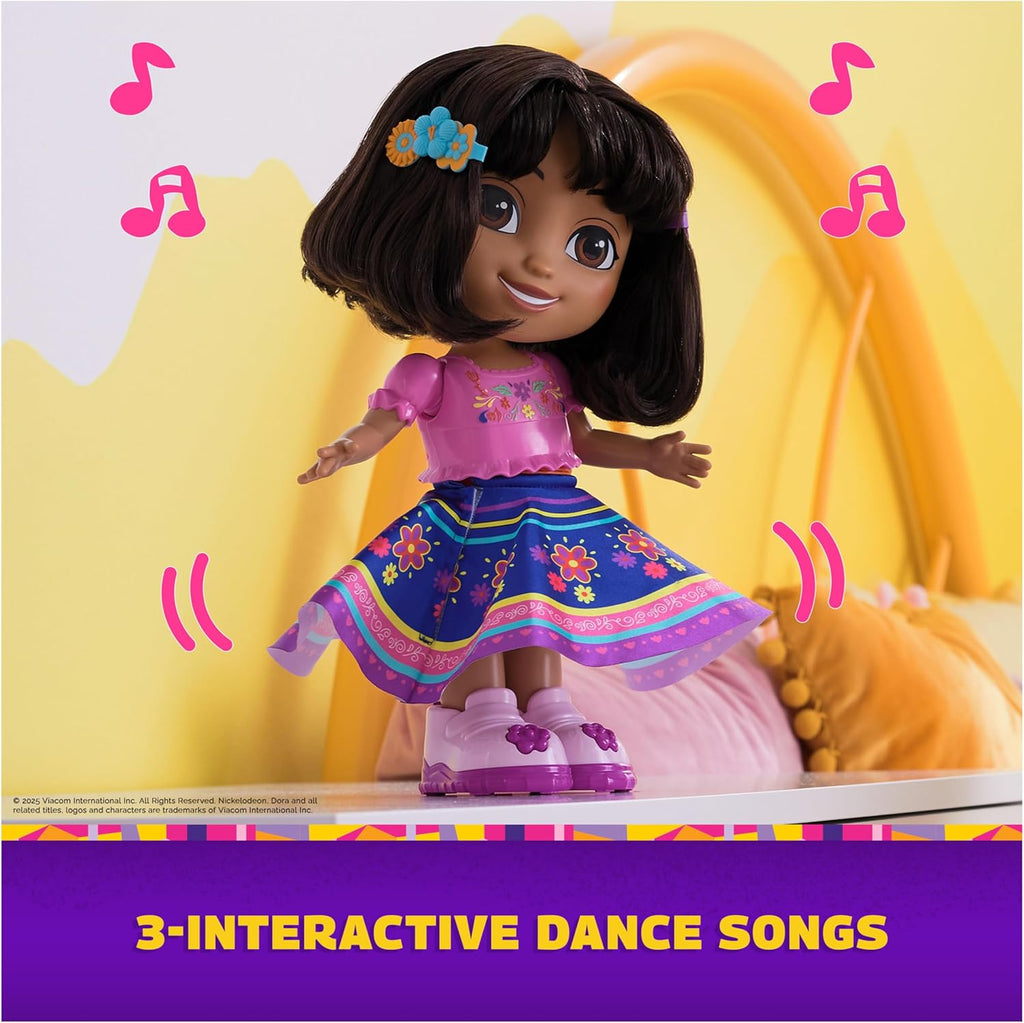 Dora, Dance with Me Dora, Interactive Dancing Doll with 2 Skirts 3+