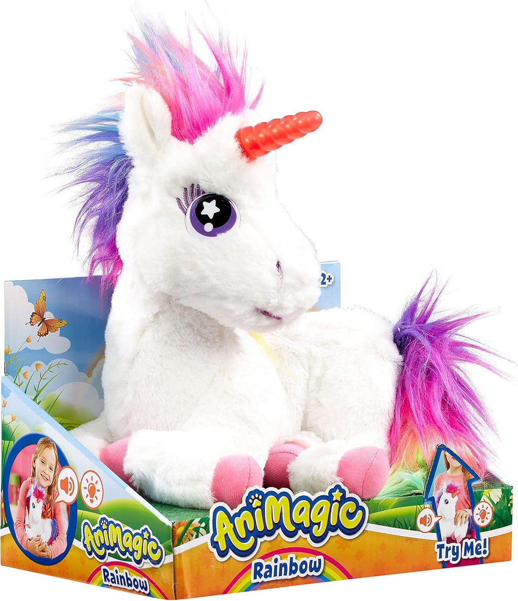 Animagic: Rainbow The Glowing Unicorn Interactive Plush 2+