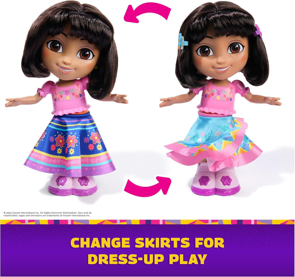 Dora, Dance with Me Dora, Interactive Dancing Doll with 2 Skirts 3+