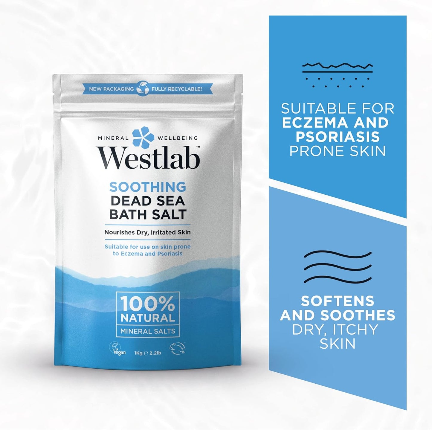 Westlab Pure Mineral Dead Sea Bath Salt 1kg