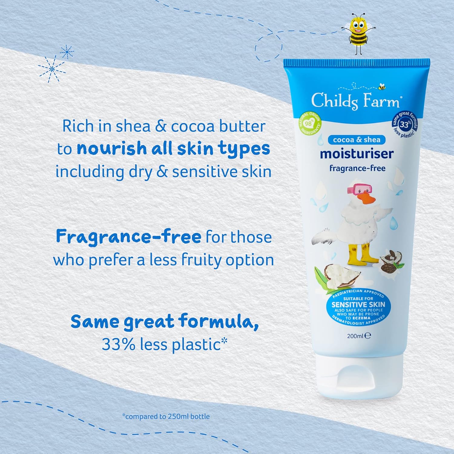 Childs Farm Cocoa & Shea Fragrance Free Moisturiser 200ml