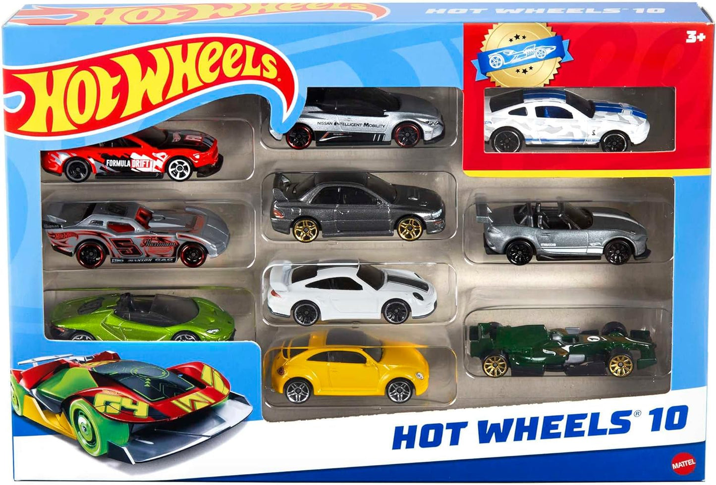 Hot Wheels Toy Cars Set Of 10 (Styles May Vary)