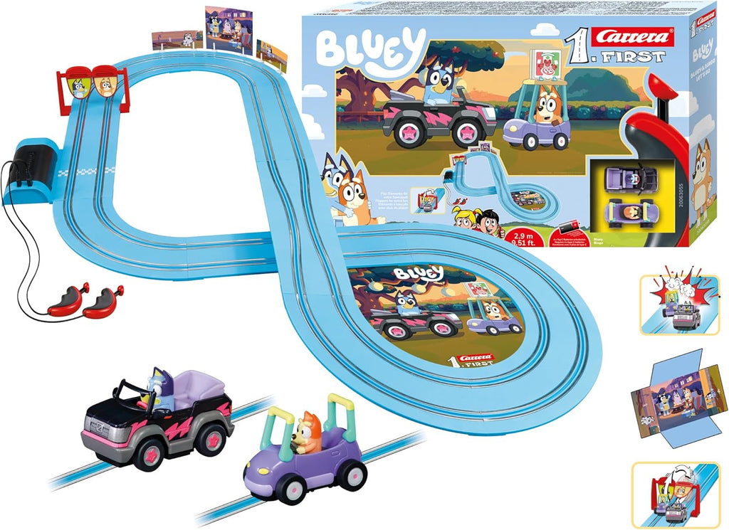 Carrera First Bluey - Let's Go FIRST Slot Racing Track 3+