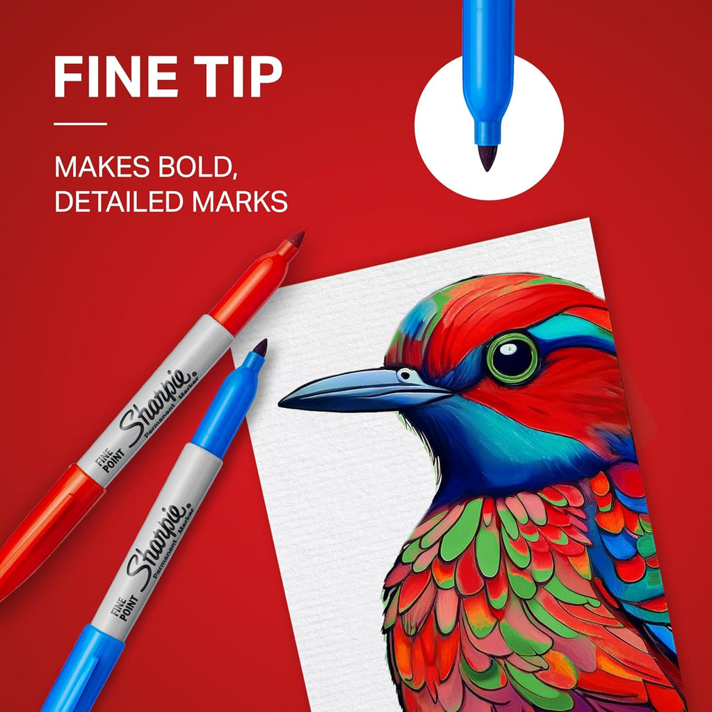 Sharpie Permanent Fine Markers Pens (12 Pack)