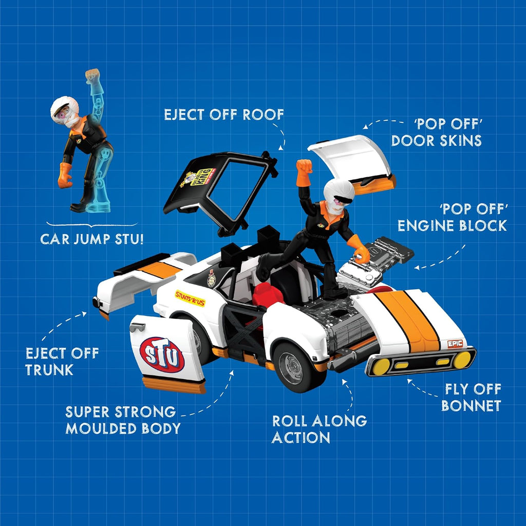 Stuntman Stu Race Ace Stunt Car 5+