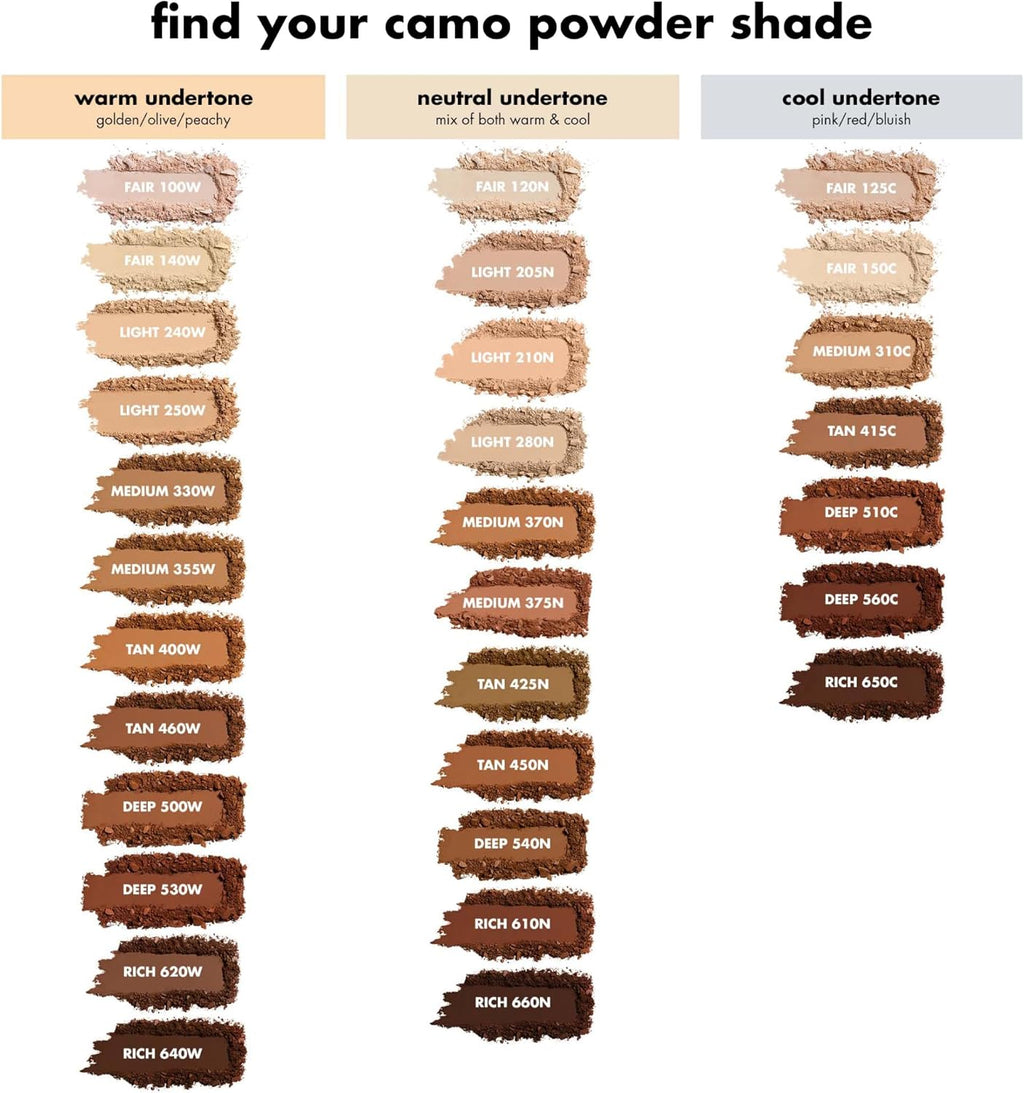 e.l.f. Camo Powder Foundation, Medium-to-Full Coverage Foundation, Rich 660