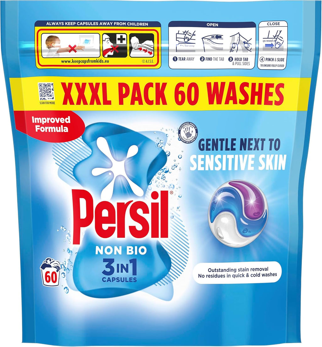 Persil Non Bio 3 in 1 Washing Capsules 60 Washes