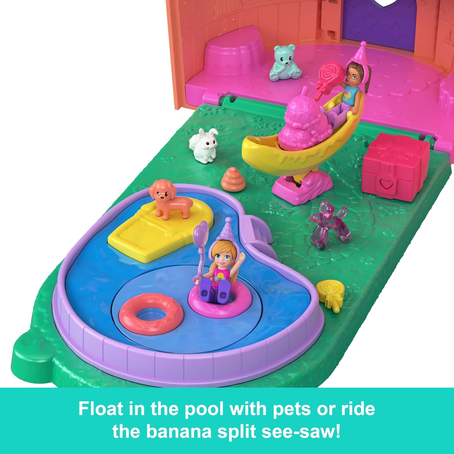 Polly Pocket Micro Dolls & Large Gelato House Playset