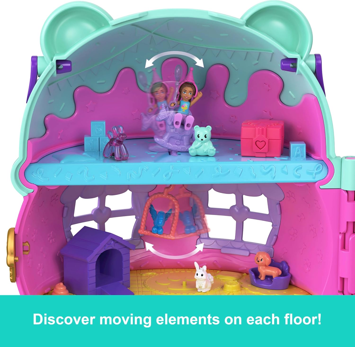Polly Pocket Micro Dolls & Large Gelato House Playset