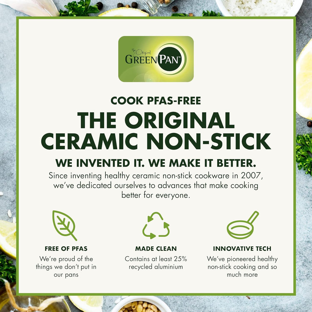 GreenPan Cambridge Healthy Ceramic Non-Stick 6 Piece Saucepan Set With Lids