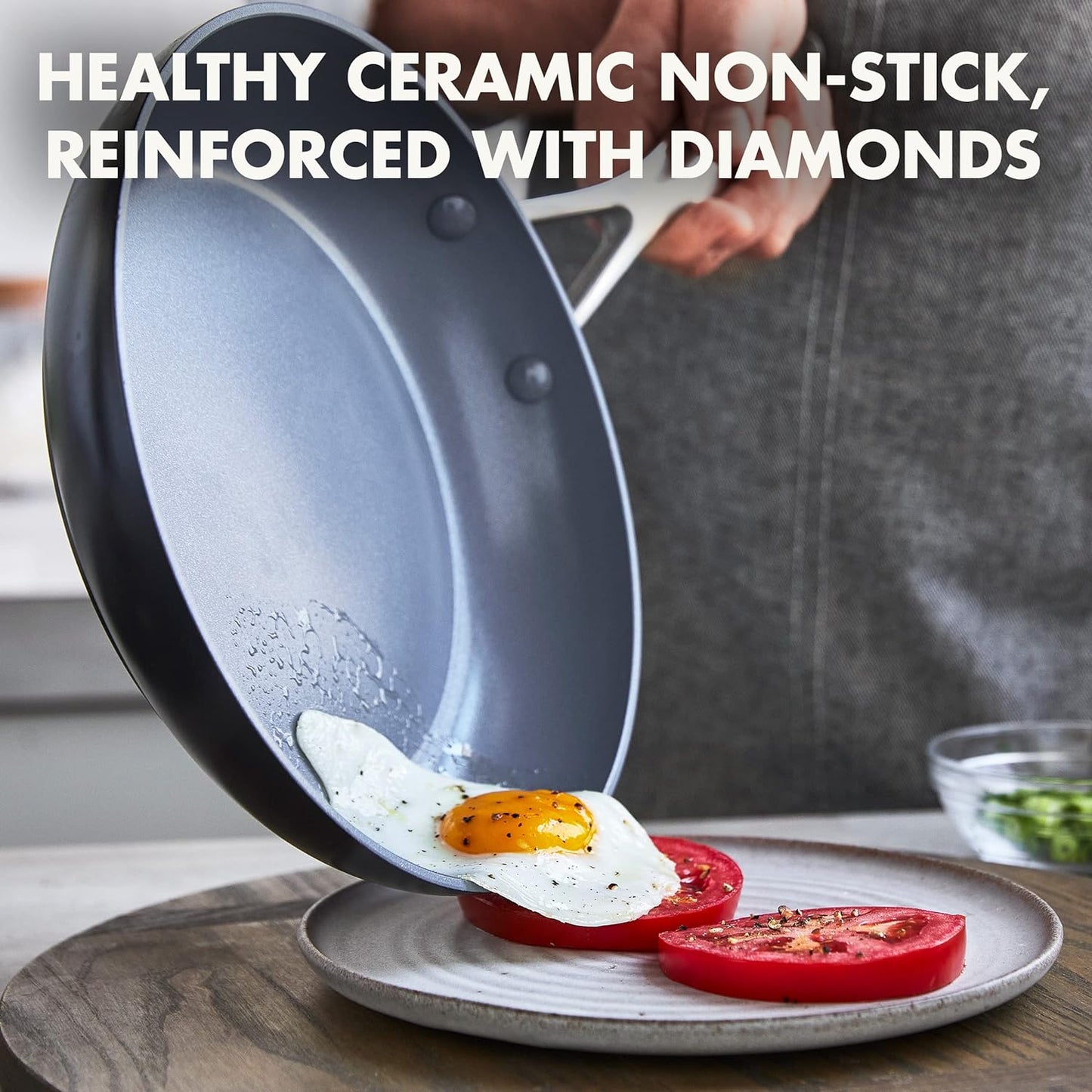 GreenPan Pro Healthy Ceramic Non-Stick 24cm Frying Pan Skillet