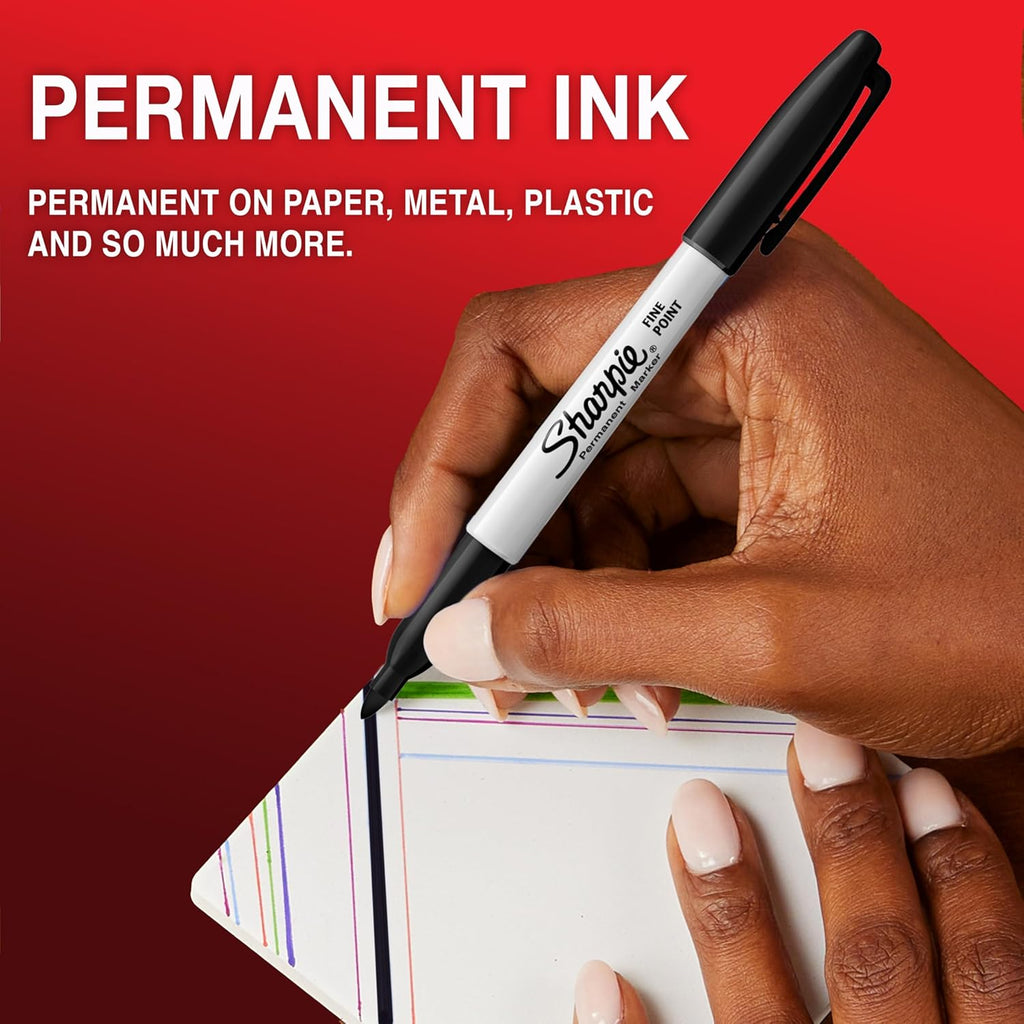 Sharpie Permanent Fine Markers Pens (12 Pack)
