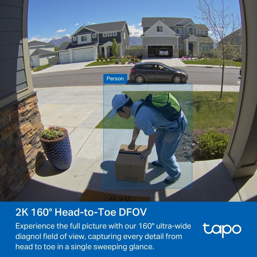 Tapo D210 Doorbell Camera Wireless 2K 3MP Ultra-Clear Doorbell Camera